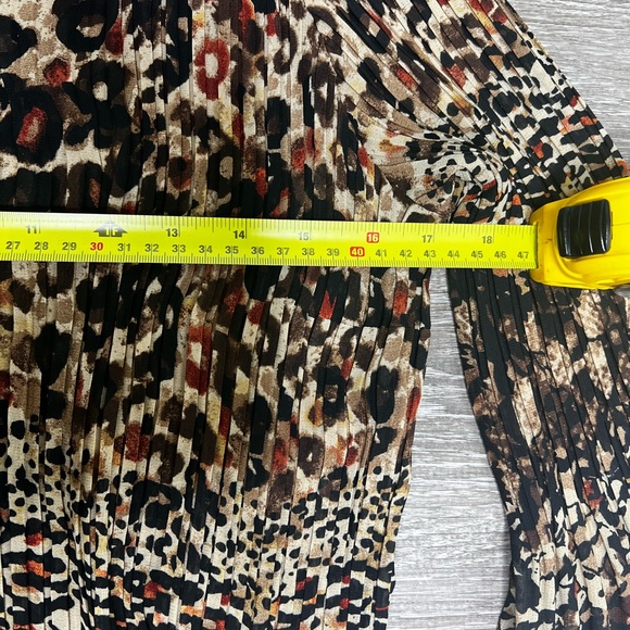 Dressbarn Animal Print Pleated Blouse - 1X - Picture 13 of 15